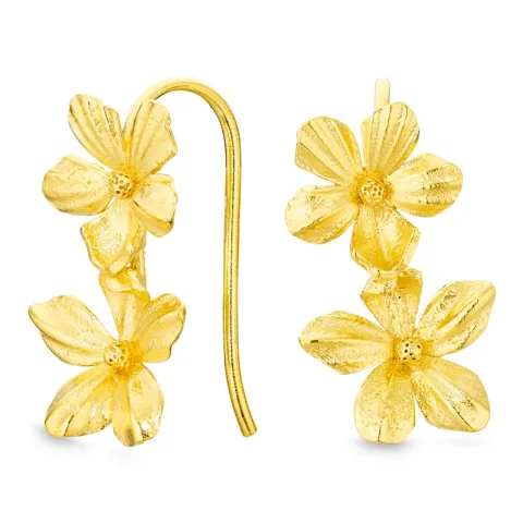 blommor örhängen i förgylld mässing - Eliné