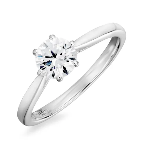 zirkon solitärring i silver