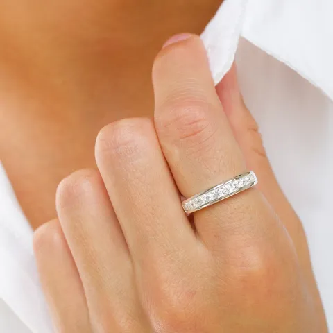 zirkon ring i silver