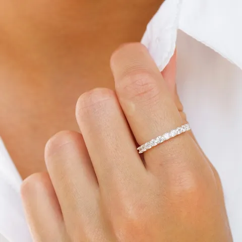 zirkon ring i silver