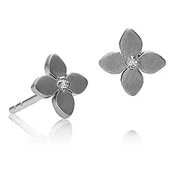 Izabel Camille Primrose örhängen i svart rhodinerat silver vit zirkon