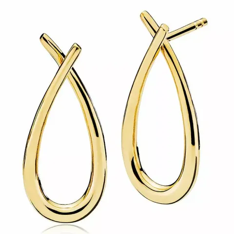 Izabel Camille Attitude droppformad örhängen i förgyllt silver