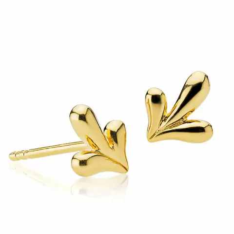 Izabel Camille Embrace blad örhängen i förgyllt silver