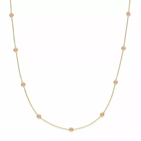 Izabel Camille Prima Donna månsten halsband i förgyllt silver persikofärgat månsten