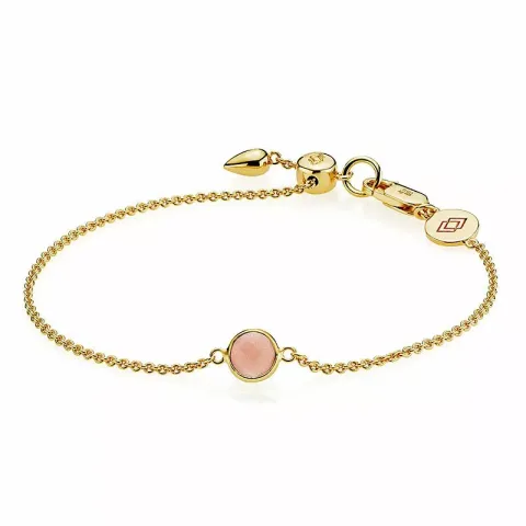 Izabel Camille Prima Donna månsten armband i förgyllt silver persikofärgat månsten