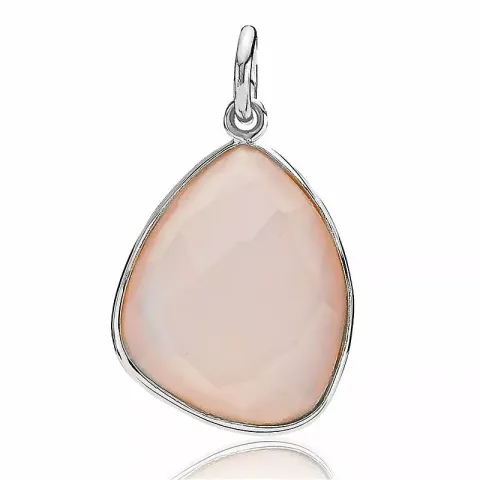 Izabel Camille Orient calcedonit hängen i silver rosa calcedonit