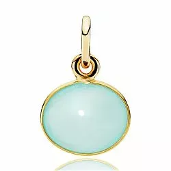 Izabel Camille Candy mintgrön calcedonit hängen i förgyllt silver mintgrön calcedonit