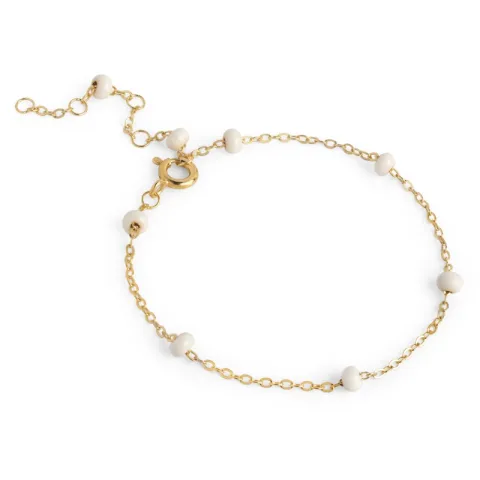 Enamel Lola Bold Daisy armband i förgyllt silver färgad emalj