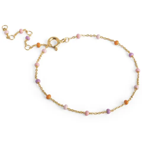 Enamel Lola Blush armband i förgyllt silver