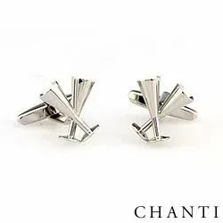 Champagne glas manschettknappar i Rostfritt stål