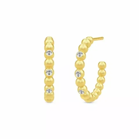 Julie sandlau örhängen i silver med 22 karat förgyllning vita zirkoner