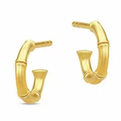 10 mm Julie Sandlau Bamboo creol i förgyllt silver
