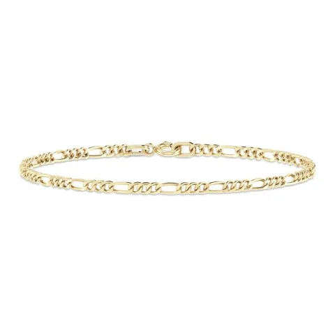 ID Fine IDB011GD figaroarmband i förgyllt silver