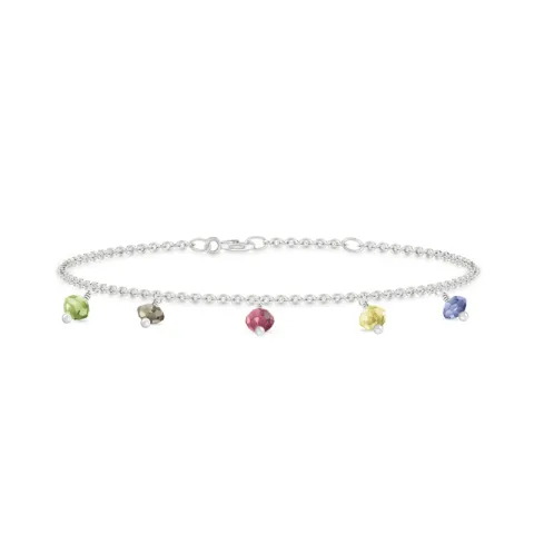 ID Fine IDB013SLMULTI Ibiza armband i silver grön peridot rökfärgad kvarts röd rhodolit citron topas blå iolit