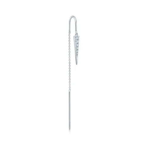 ID Fine IDE010SLWHITE Glace 1/2 par örhängen i silver vit zirkon