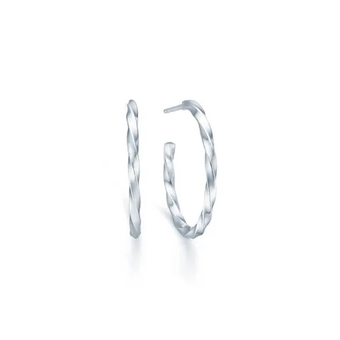 ID Fine IDH001SL hoops i silver