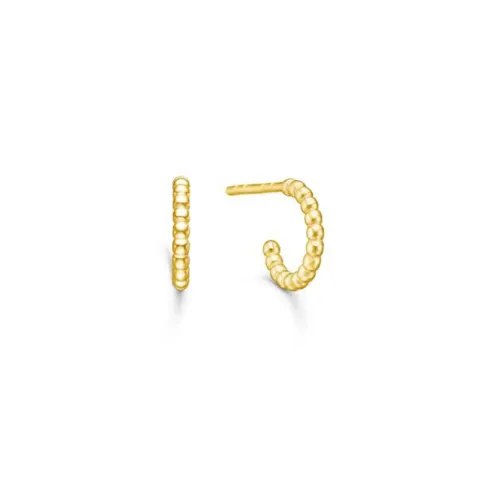 ID Fine IDH016GD Bubbly mini hoops i förgyllt silver