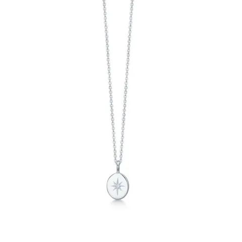 ID Fine IDN009SL Guiding Star halsband i silver vit zirkon