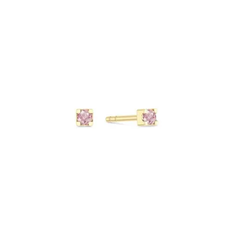 ID Fine IDS044GDPINK Glace örhängen i förgyllt silver rosa zirkon