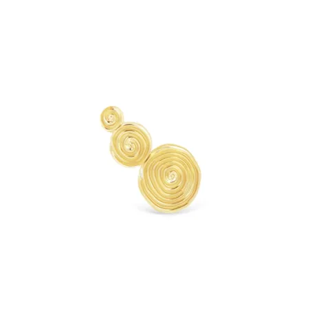 ID Fine IDS070GDLEFT Coil Triple 1/2 par örhängen i förgyllt silver