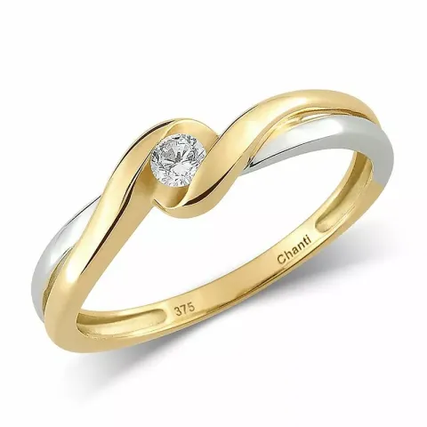Kollektionsprov i 9 karat guld med 9 karat vitguld