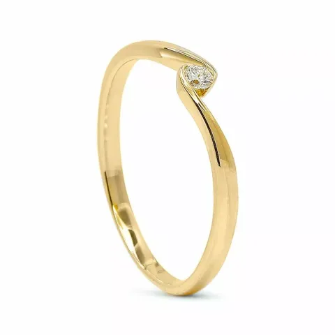 smal diamant Kollektionsprov i 9 karat guld 0,05 ct