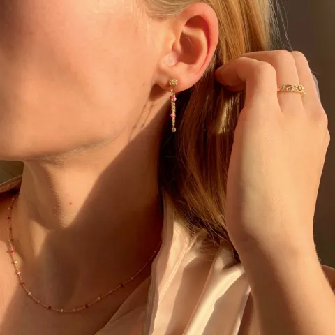 Enamel Lola Rosie halsband i förgyllt silver