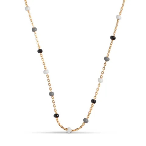 Enamel Lola Salt’n’Pepper halsband i förgyllt silver