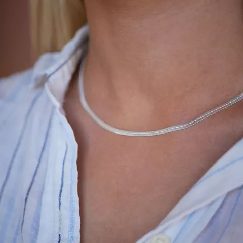 Enamel Caroline halsband i silver