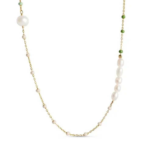 Enamel Lola Glory halsband i förgyllt silver grön emalj
