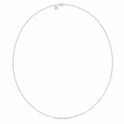 Julie Sandlau Bamboo bambuformad hängen med halskedja i satinrhodinerat sterlingsilver