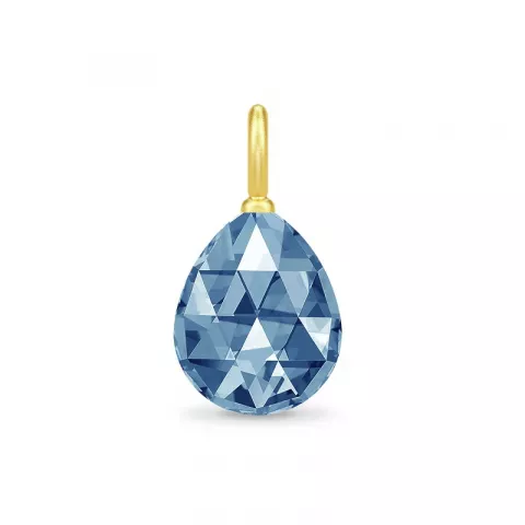 Julie Sandlau droppe hängen i förgyllt silver blå kristal