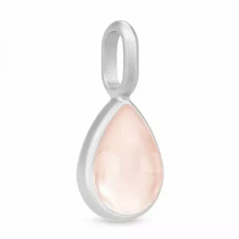 Julie Sandlau droppe kristaller hängen i satinrhodinerat sterlingsilver rosa kristal
