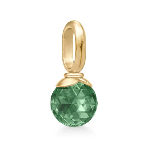 Julie Sandlau Berry Small grön hängen i förgyllt silver grön kristal