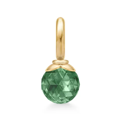 Julie Sandlau Berry Small grön hängen i förgyllt silver grön kristal
