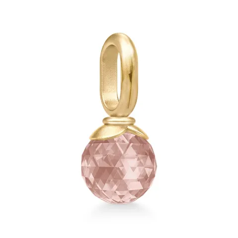 Julie Sandlau Berry Small rosa hängen i förgyllt silver rosa kristal