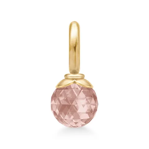 Julie Sandlau Berry Small rosa hängen i förgyllt silver rosa kristal