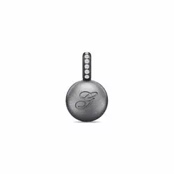 Julie Sandlau ID hängen i oxiderat sterlingsilver vit zirkon