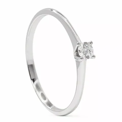 Diamant vitguldsring i 9 karat vitguld 0,09 ct