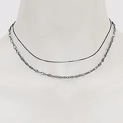 RebekkaRebekka Lyra necklace halsband i svart rhodinerat silver