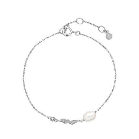 Izabel Camille pärla armband i silver vit zirkon