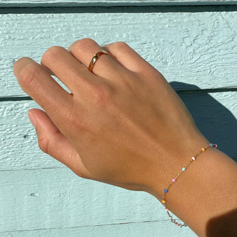 Enamel Lola Lolly armband i förgyllt silver multifärgat emalj