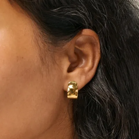 Enamel Ziva creol i förgyllt silver