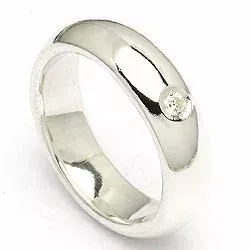 Kollektionsprov zirkon ring i silver