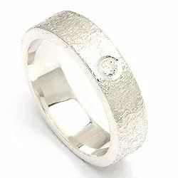 Kollektionsprov zirkon ring i silver