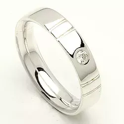 Kollektionsprov zirkon ring i silver