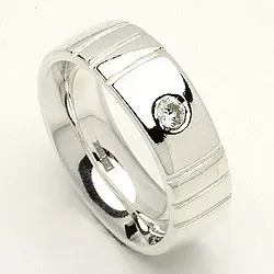 Kollektionsprov zirkon ring i silver