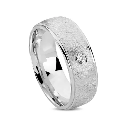 Kollektionsprov zirkon ring i silver