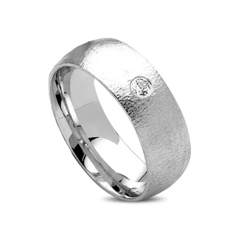 Kollektionsprov zirkon ring i silver