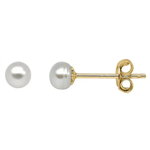 Kollektionsprov Støvring Design pärla örhängestift i förgyllt silver